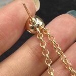 Chanel Heart Shaped Earrings Crystal In Gold Abg245 B21749 U3282 - Image 6
