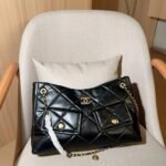 Chanel Shopping Bag Gold Tone Metal Black 38Cm As5740 B22139 94305 - Image 2