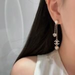 Chanel Heart Shaped Earrings Crystal In Gold Abg245 B21749 U3282 - Image 4