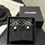 Chanel Cc Costume Earrings Black Abg402 B21902 U3576 - Image 2