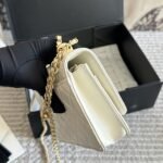 Chanel Mini Single Flap Bag Gold Hardware White 19Cm As2615 B05973 10601 - Image 5