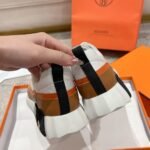 Hermes Bouncing Sneaker White And Brown H242796Zh90400 - Image 10