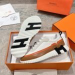 Hermes Bouncing Sneaker White And Brown H242796Zh90400 - Image 3