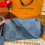 Louis Vuitton Pochette Accessories Xl Damier Denim Blue 28Cm N00204 - Image 3
