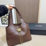 Chanel Large Shopping Bag Gold Tone Hardware Brown 32Cm - Image 3