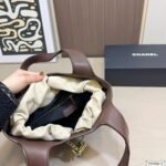 Chanel Large Shopping Bag Gold Tone Hardware Brown 32Cm - Image 7
