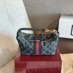 Gucci Vanity Mini Bag Blue And White GG Denim 19cm - Image 4