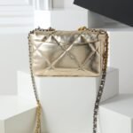 Chanel 19 Handbag Metallic Gold And Silver Tone 26Cm As1160 B05457 Nc293 - Image 4