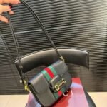 Gucci Horsebit 1955 Small Shoulder Bag Black Leather 21cm 866762 AAGIQ 1053 - Image 3