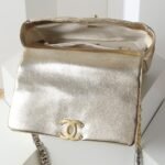 Chanel 19 Handbag Metallic Gold And Silver Tone 26Cm As1160 B05457 Nc293 - Image 7