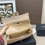 Chanel Flap Bag With Camellia Flower Chain Beige 26Cm - Image 7