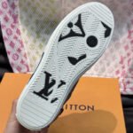Louis Vuitton Charlie Trainers Monogram Denim White Blue 1AAW2G - Image 9