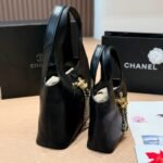 Chanel Small Shopping Bag Gold Tone Hardware Black 22Cm AS6132 B23332 94305 - Image 4