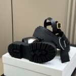 Prada Leather Fisherman Sandals Black 1X923N 7V6 F0002 F 055 - Image 4