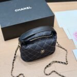 Chanel Mini Clutch With Shoulder Strap Denim Dark Blue 17cm - Image 7