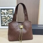 Chanel Large Shopping Bag Gold Tone Hardware Brown 32Cm - Image 2