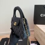 Chanel Clutch With Strap Gold Metal Washed Denim Blue 19cm - Image 3