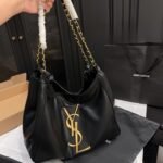 Saint Laurent Chain Hobo Bag Black 30cm - Image 2