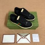 Gucci Women Screener Sneaker Black Leather 840305 FAES7 1059 - Image 4
