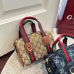 Gucci Mini GG Handbag Beige And Brown GG Canvas 20Cm 859975 FAFWX 9870 - Image 3