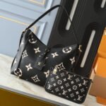 Louis Vuitton Carryall PM Bicolor Monogram Empreinte Black Beige 29Cm - Image 2