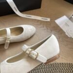 Chanel Mary Jane Ballet Flat Beige - Image 4