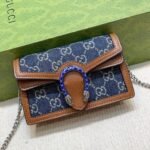Gucci Dionysus Super Mini Denim Dark Blue And Brown 16Cm 476432 2KQFN 4483 - Image 2