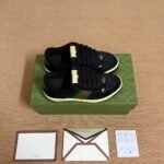Gucci Women Screener Sneaker Black Leather 840305 FAES7 1059 - Image 3