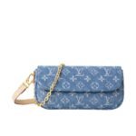 Louis Vuitton Wallet On Chain Ivy Monogram Denim Blue 23Cm