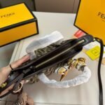Fendi Mini Roll Ff Jacquard Mini Bag Brown 18Cm - Image 8