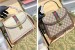 Gucci Ophidia Medium Top Handle Bag Gg Supreme Beige And White 25Cm 651055 Uulag 9682 - Image 4