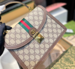 GUCCI OPHIDIA MEDIUM TOP HANDLE BAG GG SUPREME BEIGE AND EBONY 25CM 651055 96IWX 8745 - Image 3