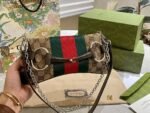 Gucci Horsebit Chain Small Shoulder Bag Beige 29Cm ‎764339 Facm2 8747 - Image 6