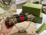Gucci Horsebit Chain Small Shoulder Bag Beige 29Cm ‎764339 Facm2 8747 - Image 7