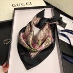 Gucci Gg Blooms Foulard Scarf Black - Image 3