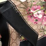 Gucci Gg Blooms Foulard Scarf Black - Image 7