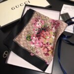 Gucci Gg Blooms Foulard Scarf Black - Image 6
