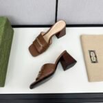 Gucci Signoria Slide Sandal In Brown 786595 Aaboc 2176 - Image 5