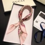 Gucci Gg Blooms Foulard Scarf Light Pink - Image 4