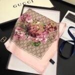 Gucci Gg Blooms Foulard Scarf Light Pink - Image 3