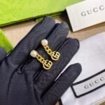 Gucci Pearl Double G Earrings Gold 645665 I4620 8078 - Image 2