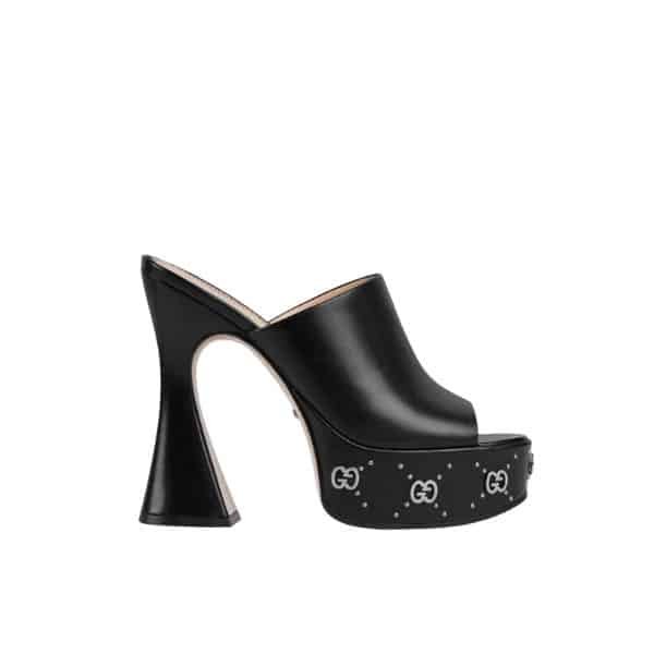 xr:d:DAFjtPhcYnc:6,j:5258437410,t:23052304 Gucci Women’S Platform Slide Sandal Black 740426 C9D00 1000 - Image 1