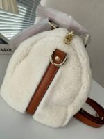 Louis Vuitton Speedy Bandouliere Monogram Teddy Fleece 25 White 25Cm - Image 5