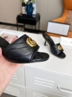 Gucci Marmont Double G Slide Sandal Black 674839 Bko00 1000 - Image 5