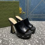 Gucci Women’S Platform Slide Sandal Black 740426 C9D00 1000 - Image 4