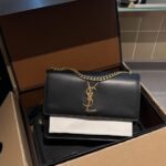 Saint Laurent Sunset Medium In Smooth Leather Bag Black 22Cm 634723 D4267 1031 - Image 2