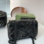 Gucci GG Marmont Patent Super Mini Bag Black Patent 17cm 476433 AACDE 1000 - Image 3