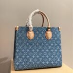 Louis Vuitton New Lv Remix Onthego MM Denim Blue 35Cm M46871 - Image 2