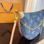 Louis Vuitton Loop Hobo Monogram Denim Bag Blue 35Cm - Image 6