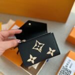 Louis Vuitton Victorine Wallet Black And Beige 12Cm M80968 - Image 6